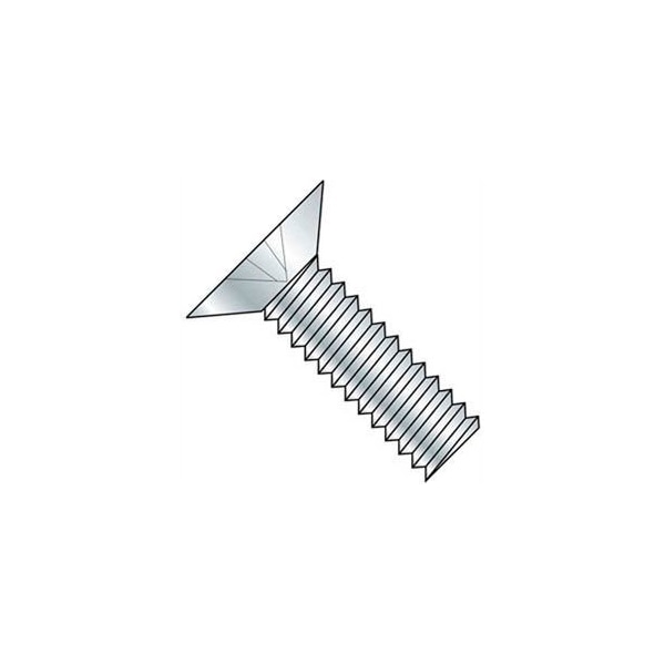 #6-32 x 1/4 in Phillips Flat Machine Screw, Zinc Plated Steel, 100 PK